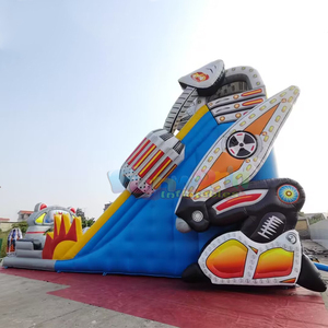 สไลเดอร์เป่าลมรูปหุ่นยนต์ขนาดใหญ่สำหรับเด็กเล่นกลางแจ้ง บ้านลมเด้งดึ๋งสำหรับเด็ก สไลเดอร์เป่าลมเชิงพาณิชย์ - Product Image 3