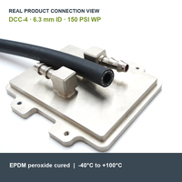 Manguera de EPDM curada con peróxido YUTE DCC-4, 1/4 pulgada de diámetro interior, 150 PSI, UL94 V-0, manguera de refrigeración para centros de datos, para refrigeración de servidores