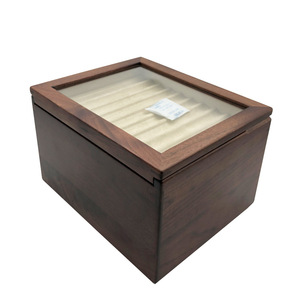 Solid Wood <b>Pen</b> <b>Box</b> With Drawers 202x247x150mm Walnut Storage For Office Home Use - Product Image 4