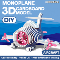 Jouet d'artisanat bricolage pour enfant impression personnalisée 3d avion carton papier modèle de construction puzzle développement de jeu puzzle