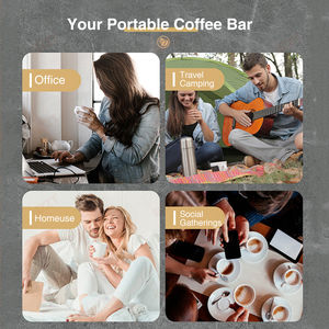 Machine à expresso de type tambour à aiguilles pour le bureau, la maison, le voyage, préparation à froid et à chaud, café moulu, mini cafetière portable à main - Product Image 4