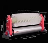 Brosse industrielle non motorisée pour convoyeur, à largeur de bande variable, pour le nettoyage des rouleaux, idéale pour les mines de charbon, les cimenteries et les usines de sable, disponible en longueurs variées