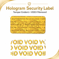 Autocollant holographique personnalisé avec logo, autocollant de sécurité holographique auto-adhésif en PET, autocollant de garantie inviolable pour l'authenticité du produit