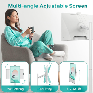 Televisore Smart Portatile da 21.5/27/<span class=keywords><strong>32</strong></span> <span class=keywords><strong>Pollici</strong></span> per Palestra e Intrattenimento Domestico, Bianco, con Wi-Fi, Android 14, Schermo LCD Touch Screen - Product Image 4