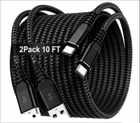 Câble de charge rapide USB vers Type C en nylon tressé pour smartphones, vente en gros