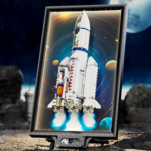 1155 Pezzi Kit di Costruzioni 3D Razzo con Cornice Fotografica Luminosa, Serie <span class=keywords><strong>Odissea</strong></span> Spaziale, Blocchi MOC, Giocattoli per Bambini MJI 23020 - Product Image 6