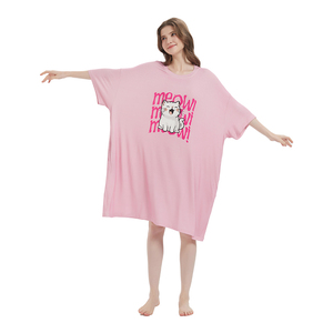 Chemise de nuit respirante d'usine, grande taille, pour femmes, <span class=keywords><strong>robe</strong></span> de nuit confortable, <span class=keywords><strong>t</strong></span>-<span class=keywords><strong>shirt</strong></span>, pyjama long d'é<span class=keywords><strong>t</strong></span>é, vente en gros - Product Image 6