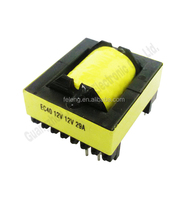 Transformador de Potencia de Alta Frecuencia con Núcleo de Ferrita, Doble 12V 29A EC40, Pin Vertical