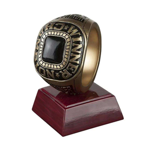 Su misura Super grande grande anello trofeo ABS resina artigianale per gli appassionati di calcio Softball regalo commemorativo per la lega - Product Image 4
