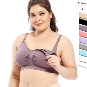 Cheap Wholesale Motherhood Breathable Padded Maternity Nursing Bras Plus Size Breast Feeding Bra For Women