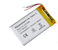 Baterai Li-ion OEM 3.7V 616-0282 550mAh untuk Baterai iPod Nano 2