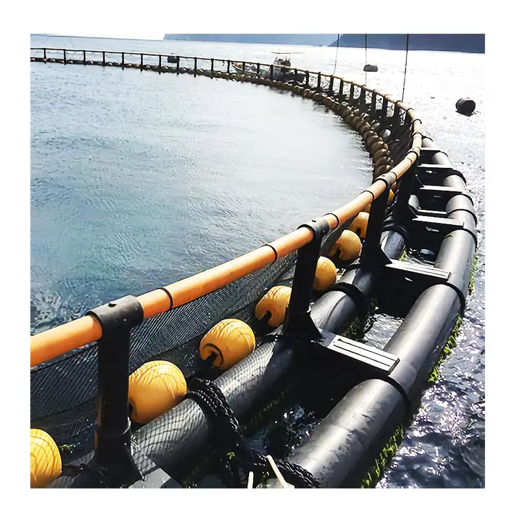 Soporte de tubería flotante de Hdpe para acuicultura, jaula de tubos para cultivo de peces, Hdpe