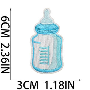 À la mode petit patch de broderie fer sur bébé vêtements mignon bleu body salive sac petit patch brodé pour chapeau enfants - Product Image 6