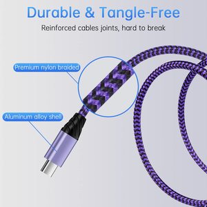 Câble USB-C de charge rapide 3A Kunai OEM, nouveau design, en cuivre, sortie 20W, compatible Android, iOS, imprimante, scanner, 2m, 3m, avec boîte - Product Image 4