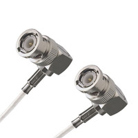 Conectores macho BNC Cable coaxial RG188 de 50 ohmios Blanco