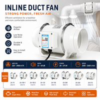 Ventilateur d'extraction silencieux de 4 pouces pour maison, ventilateur de conduit en ligne pour salle de bain 220V, extracteur de ventilation pour cuisine, toilettes, nettoyage de l'air mural