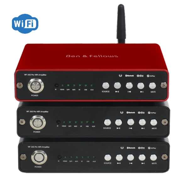 T Smart Multi-Room 2*60W WiFi Audio Stereo WIFI Amplifier With Bluetooth/HD-MI Arc/Fiber Optic/Spotify/airplay