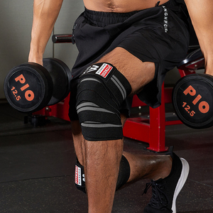 <span class=keywords><strong>Rodilleras</strong></span> deportivas elásticas para levantamiento de pesas en cuclillas y protectores de piernas a presión - Product Image 1