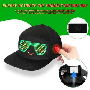 Casquette LED 5 panneaux lumineuse et colorée, rechargeable, lavable, contrôlable par application, pour fêtes, soirées rave et Noël - Vente Flash - Product Image 4
