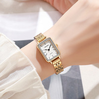 Nuevo Reloj de Cuarzo para Mujer con Esfera Rectangular, Estilo Coreano, de Lujo Ligero, Estilo Instagram, de Alta Gama
