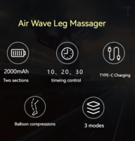 Bottes de récupération par compression avec logo personnalisé mondial avec 5 airbags OEM ODM usine Service écran LCD Type C charge masseur de jambes
