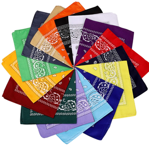 Groothandel Custom Design Bandana <span class=keywords><strong>22X22</strong></span> Inch Multifunctionele Paisley Europese-Amerikaanse Vierkante Sjaal Voor Outdoor Hiphop Fietsen - Product Image 1