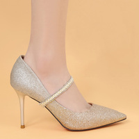Vente en gros Usine 100% Polyester Perle Bande Élastique Chaussures Sangles avec Boucle Amovible