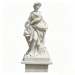 Statue de la déesse de la récolte Démétre en marbre blanc sculpté à la main, décoration de jardin de villa extérieure, sculpture en pierre paysagère à vendre – Offre Spéciale - Product Image 3