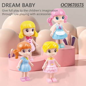 Giocattoli adorabili delle bambole di plastica delle bambine del fumetto per il bambino con gli accessori di vestire - Product Image 2