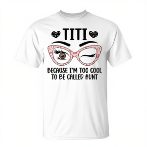 Camiseta Titi Aunt de manga corta con cuello redondo y estampado digital, ropa informal para mujer, reuniones familiares, fiesta - Product Image 3