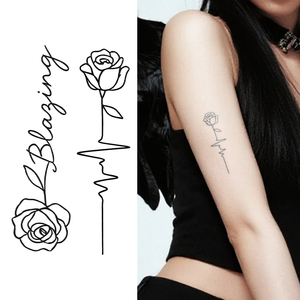 HR nuovi disegni testo lettera linea di erbe succo di lunga durata del tatuaggio adesivi per ragazzi e ragazze Semi permanente tatuaggio Stencil - Product Image 4
