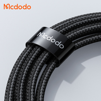 Câble de données USB Micro Mcdodo 107 numérique intelligent à LED en nylon QC3.0 4.0 3A, câble de charge USB, charge rapide pour téléphone
