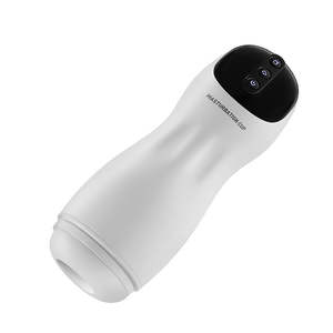 Intelligente multifunctionele 4-modi vibratie zuigende geluidswarmende vliegtuigbeker volwassen seksspeeltjes masturbatiemachine - Product Image 1