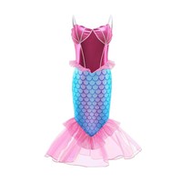 Costume de princesse Ariel de la petite sirène, robe pour filles, cosplay, enfants, carnaval, fête d'anniversaire, vêtements, robe de sirène