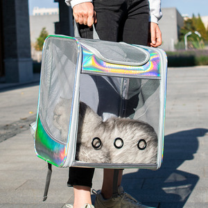 Mochila para mascotas ONESTEP de alta calidad, transpirable, transparente, grande, <span class=keywords><strong>con</strong></span> cierre de cremallera, doble hombro para gatos y <span class=keywords><strong>perros</strong></span> al aire libre - Product Image 1