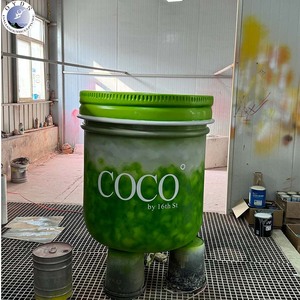 Sculpture de tasse à café géante <span class=keywords><strong>en</strong></span> fibre de verre pour extérieur (OEM/ODM) - Taille, <span class=keywords><strong>couleur</strong></span> et logo personnalisables pour parcs d'attractions, événements et espaces publics - Product Image 2