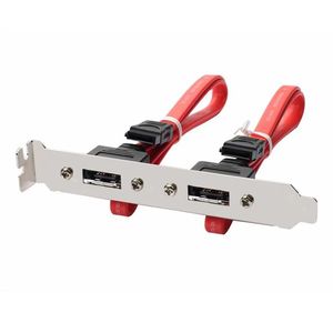 Cable de datos SATA a eSATA, cable de soporte para disco duro SATA del chasis, cable de expansión eSATA del chasis, soporte de doble puerto I/O - Product Image 2