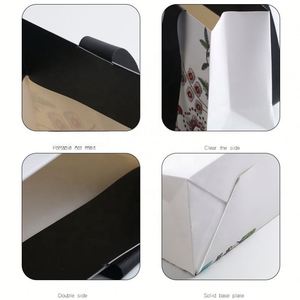 Sacs cadeaux de luxe en carton blanc imprimés sur mesure avec poignée pour chaussures et vêtements, logo personnalisé - Product Image 3