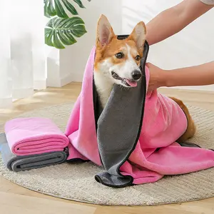 Toalha de secagem rápida para animais de estimação, fornecedor direto, toalha de banho de microfibra personalizada para cães e gatos, toalha de secagem limpa personalizada