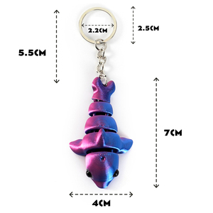 Vashine 3D In Keychain Đầy Màu Sắc Thân Thiện Với Cá Heo Hành Động Hình Linh Hoạt Pha Lê Trang Trí Đồ Chơi PLA Động Vật Vui Toi - Product Image 4