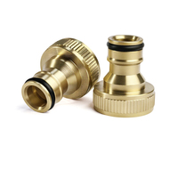 Connecteur fileté pour tuyau d'arrosage en laiton, 1 pièce, raccords rapides pour tuyau d'arrosage, connecteur pour robinet d'eau