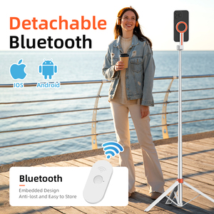 Trépied magnétique 65 pouces pour iPhone <span class=keywords><strong>Magsafe</strong></span> support de téléphone portable télécommande pour batterie 5.3 2000mAh-léger pliable - Product Image 2