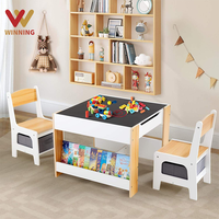 Meubles de garderie en bois Montessori, mobilier de maternelle, table et chaises sensorielles pour enfants d'âge préscolaire, bureau de garderie