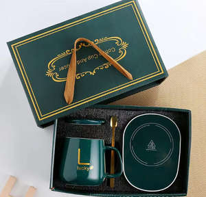 Posavasos Eléctrico Inteligente de 380 ml con Termostato, Calentador de Tazas de Cerámica para Café y Agua, para Oficina, Hogar, Regalo - Product Image 1