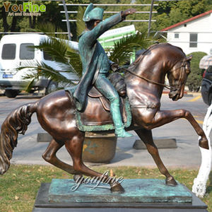 Statues <span class=keywords><strong>de</strong></span> soldats Napoléon et <span class=keywords><strong>de</strong></span> chevaux en bronze grandeur nature pour la décoration extérieure - Product Image 4
