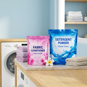 Detergent Powder Fabric Conditioner Stand Up <b>Pouch</b> Zipper Top Plastic Bags for Detergent Powder Fabric Conditioner Household - Product Image 4