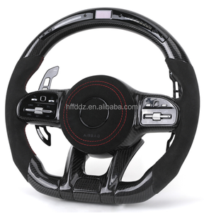 Volant en fibre de carbone pour <span class=keywords><strong>Mercedes</strong></span> Benz W204, compatible avec Cla C117 W176 W212 W213 W207 W218 X204 W117 S204 C204 C63 AMG C180 - Product Image 4