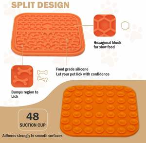Tapis à lécher pour animaux de compagnie, soulagement de l'anxiété, pour le toilettage, le bain, la coupe des ongles, l'entraînement, friandises pour chiens, tapis à lécher pour chats, tapis d'alimentation lente - Product Image 6