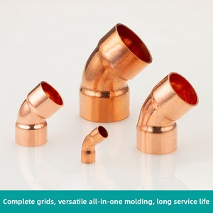 Đồng <span class=keywords><strong>45</strong></span> ° 135 ° độ khuỷu tay dày hàn ổ cắm góc khuỷu tay điều hòa không khí lạnh phụ kiện đường Ống mở rộng - Product Image 4