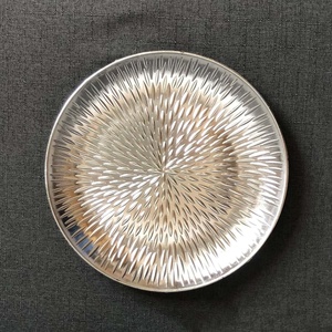 11/13 "4 couleurs rond en plastique galvanisé motif plaque fruits <span class=keywords><strong>plat</strong></span> bol plateau décoratif chargeur assiettes pour la décoration de mariage - Product Image 5